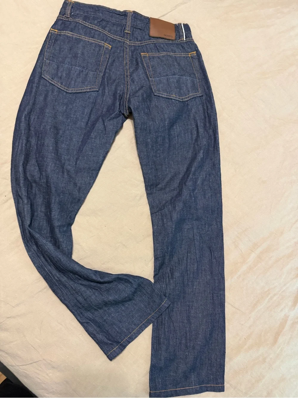 GUSTIN Men's  Slim Fit Raw Selvedge Denim Jeans Super Light NWOT waist 30